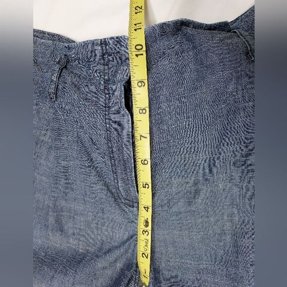 Trina Turk Chambray Tencel Linen Blend Shorts 4 - Picture 9 of 10